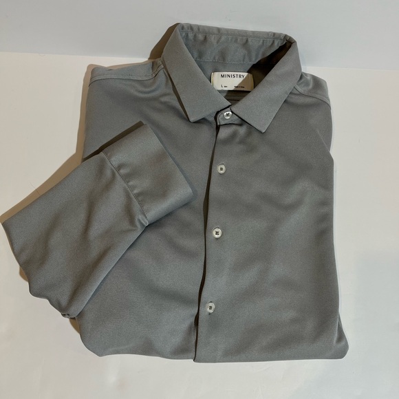 Ministry of Supply Other - Ministry Of Supply Shirt Men's Large Gray Casual Slim Fit Button Up Preppy